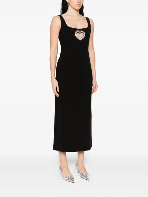SANDRO heart-embellished sleeveless midi dress - Black - zdjęcie produktu nr 2