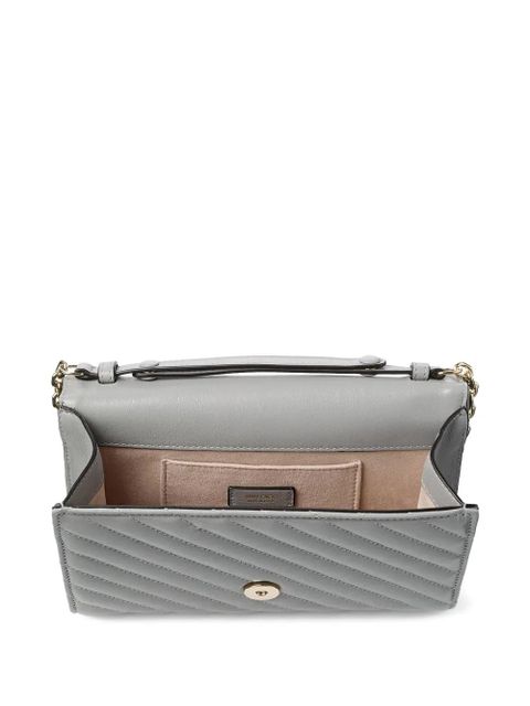 Jimmy Choo Curve quilted chain-strap clutch bag - Grey