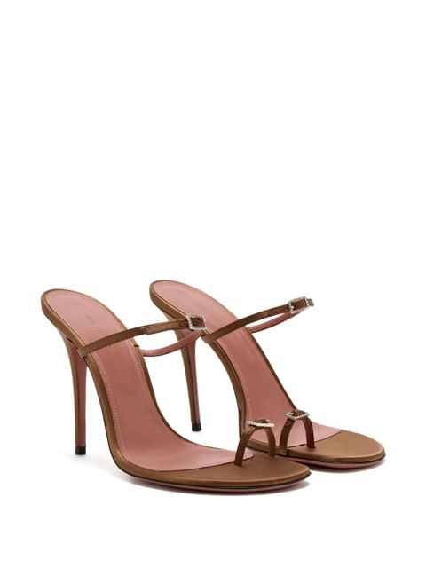 Amina Muaddi 105mm Adut crystal-buckle sandals - Brown - zdjęcie produktu nr 2