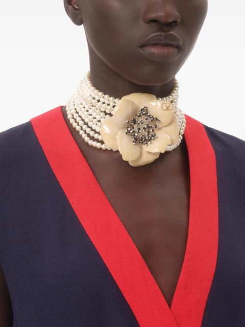 Valentino Garavani Fleur Lumineuse necklace - Neutrals - zdjęcie produktu nr 2