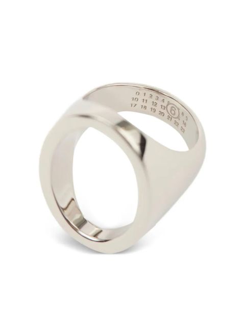 MM6 Maison Margiela Minimal logo 4mm ring - Silver