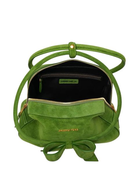 SHUSHU/TONG bow-detail ring-handle shoulder bag - Green