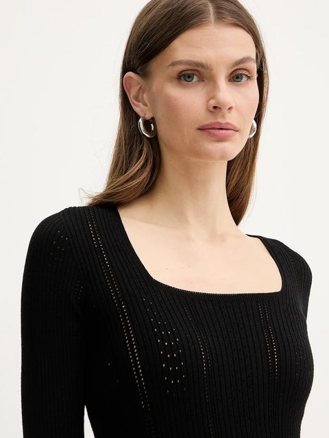 Twinset sweter damski kolor czarny lekki 261TP3400