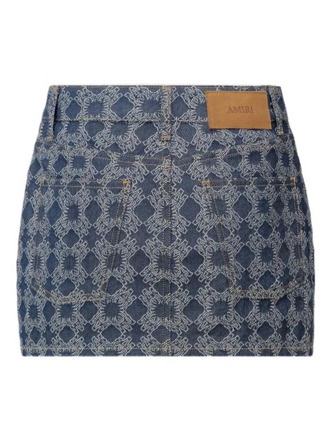 AMIRI quad denim mini skirt - Blue - zdjęcie produktu nr 2