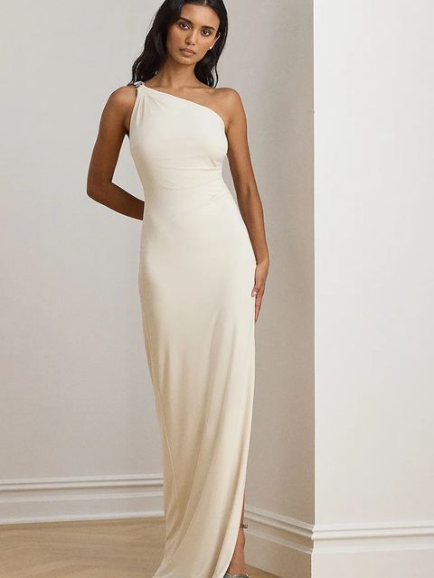 Lauren Ralph Lauren sukienka kolor beżowy maxi dopasowana 253980922 - zdjęcie produktu nr 1