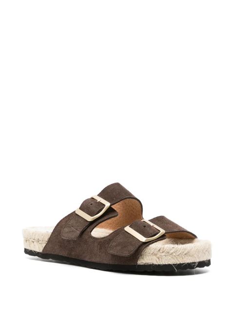 Manebi double-buckle flat espadrilles - Brown - zdjęcie produktu nr 2
