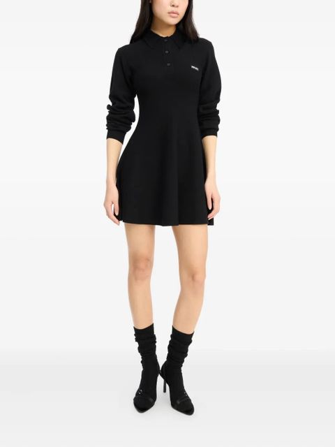 ROTATE BIRGER CHRISTENSEN polo-collar mini dress - Black