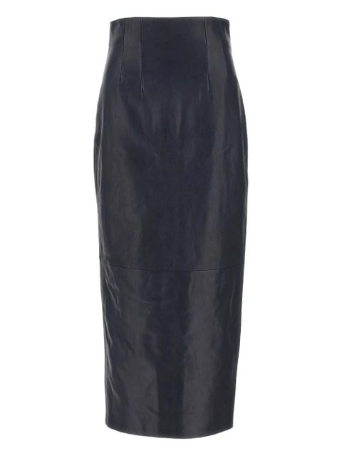 KHAITE leather pencil skirt - Blue - zdjęcie produktu nr 1