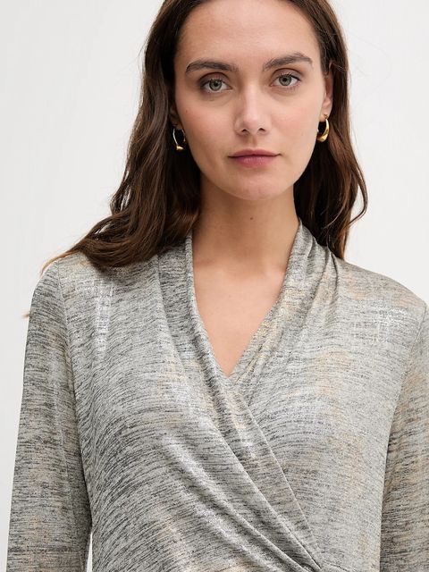 Joseph Ribkoff sukienka kolor srebrny midi rozkloszowana 253285