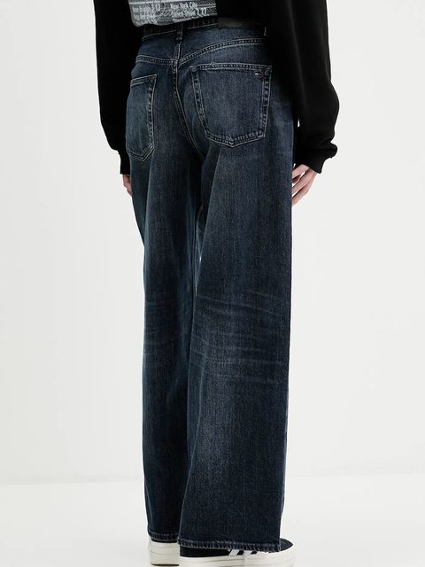 Tommy Jeans jeansy damskie kolor granatowy DW0DW21513