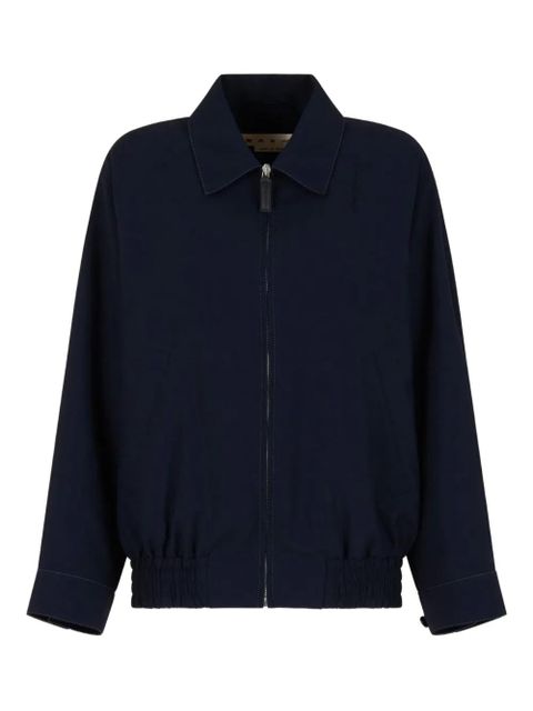 Marni zip-up bomber jacket - Blue - zdjęcie produktu nr 1