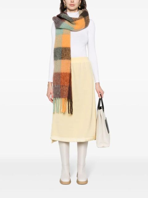 Jil Sander virgin wool-blend midi skirt - Yellow