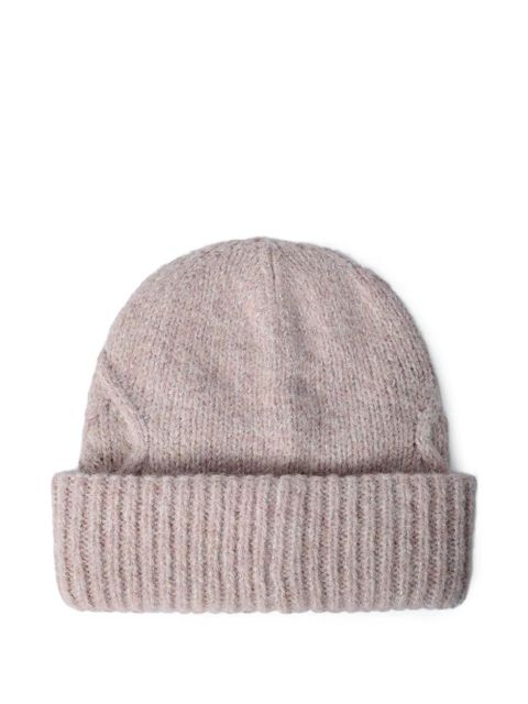 Moncler logo motif beanie hat - Pink