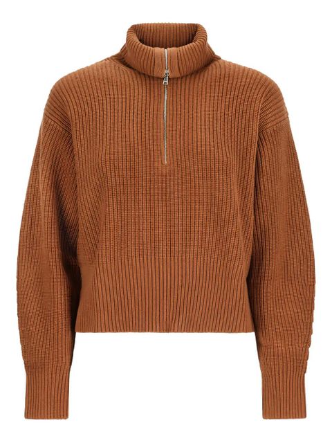 Max Mara zip-up roll-neck jumper - Brown - zdjęcie produktu nr 1