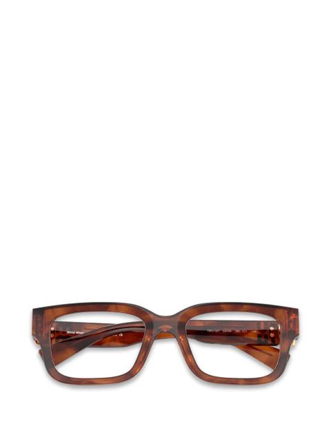 Miu Miu Eyewear rectangle-frame glasses - Brown