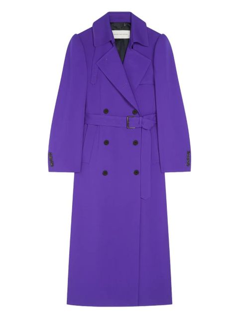 DRIES VAN NOTEN double-breasted belted coat - Purple - zdjęcie produktu nr 1
