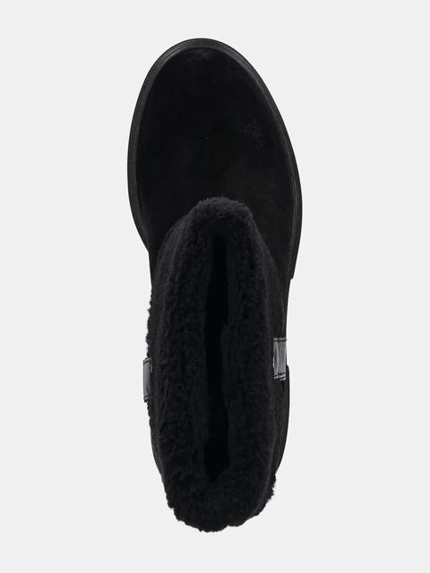 Tommy Hilfiger botki zamszowe FAUX FUR SUEDE ROLL-DOWN BOOT