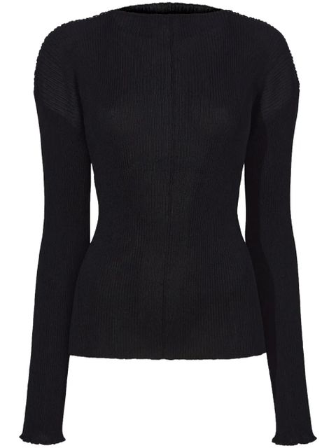 Proenza Schouler Camille ribbed-knit top - Black - zdjęcie produktu nr 1