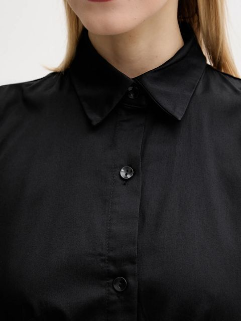 Answear.LAB sukienka bawełniana kolor czarny midi rozkloszowana