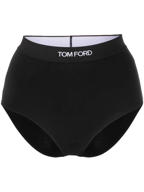 TOM FORD logo-waist briefs - Black - zdjęcie produktu nr 1