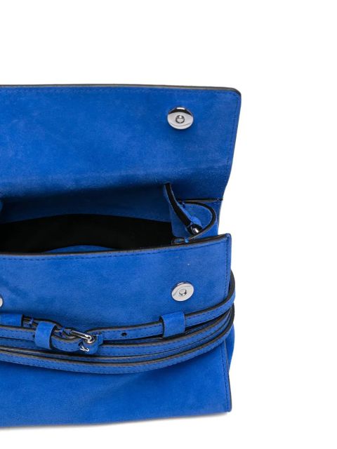 Moschino mini buckle-strap tote bag - Blue