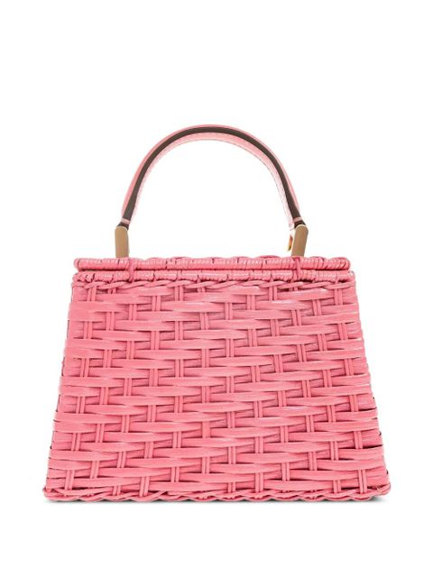 Cult Gaia woven top-handle mini bag - Pink