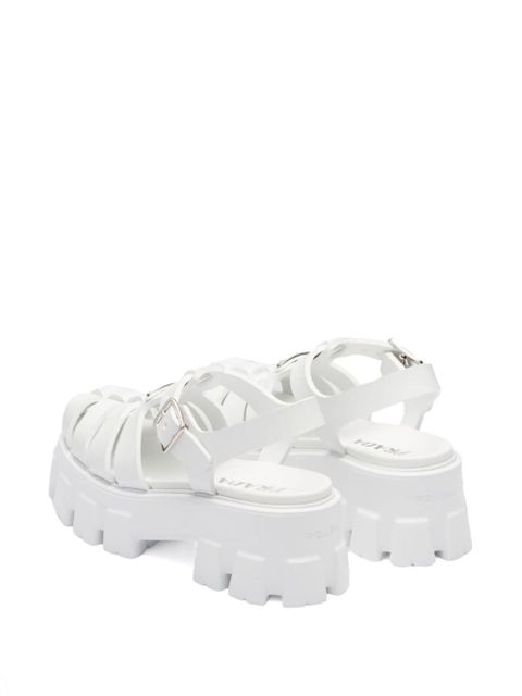 Prada Monolith platform sandals - White