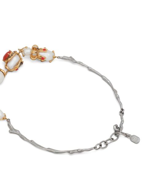 Marni pearl-embellished necklace - Silver