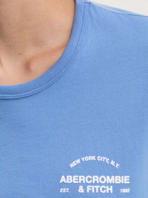 Abercrombie & Fitch t-shirt bawełniany damski kolor niebieski KI157-4307