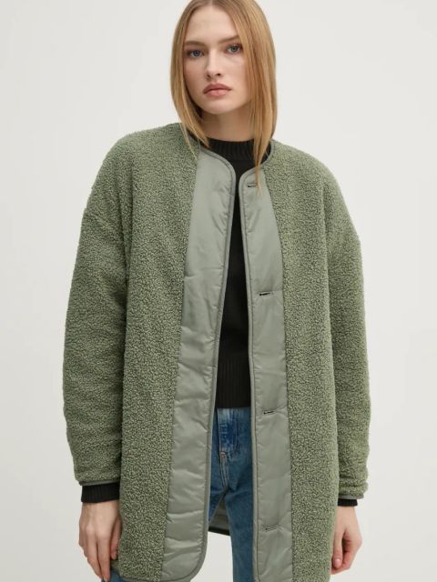United Colors of Benetton kurtka dwustronna damska kolor zielony przejściowa oversize 23P8DN06M
