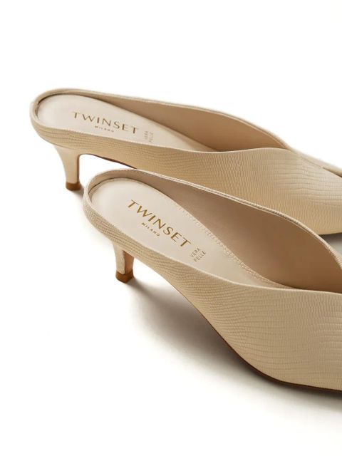 TWINSET tejus-print mules - Neutrals