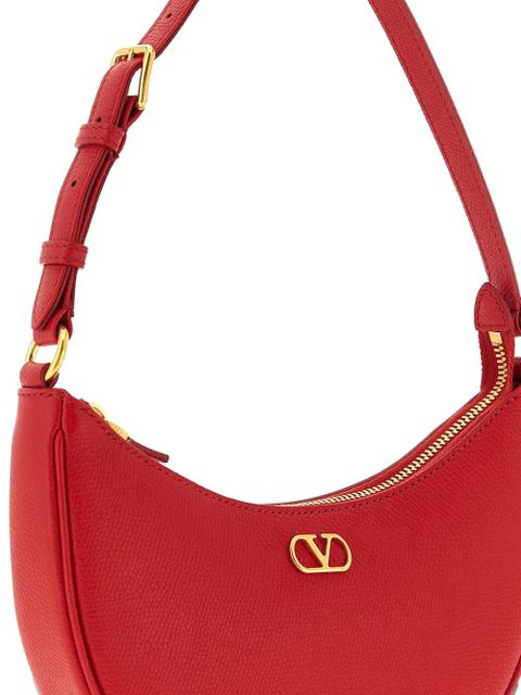 Valentino Garavani mini VLogo leather shoulder bag - Red