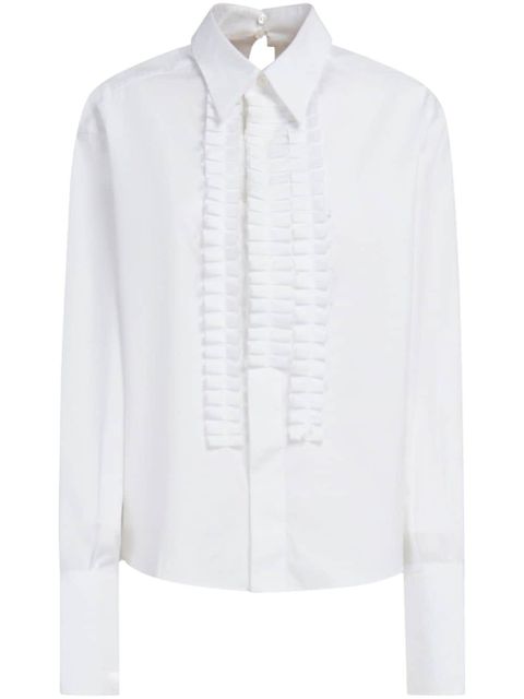 Marni pleat-detail cotton shirt - White - zdjęcie produktu nr 1
