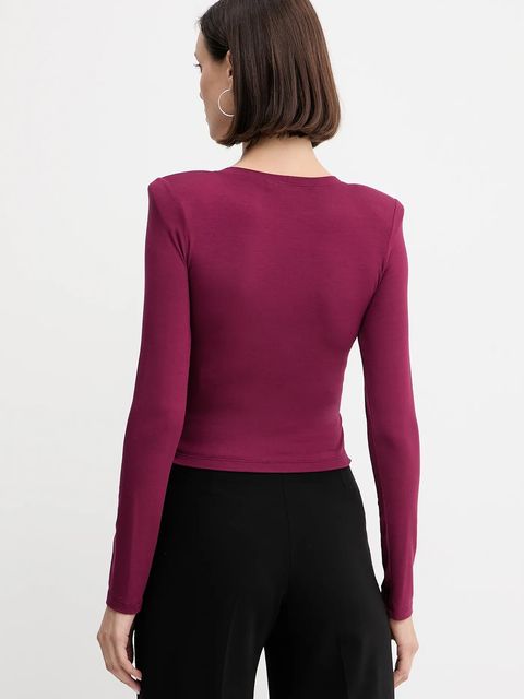 Simona Corsellini longsleeve kolor bordowy A25CPTS00101
