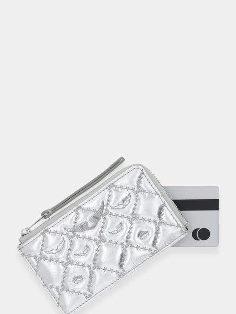 ZADIG&VOLTAIRE portfel skórzany damski kolor srebrny LWSG03722 - zdjęcie produktu nr 2