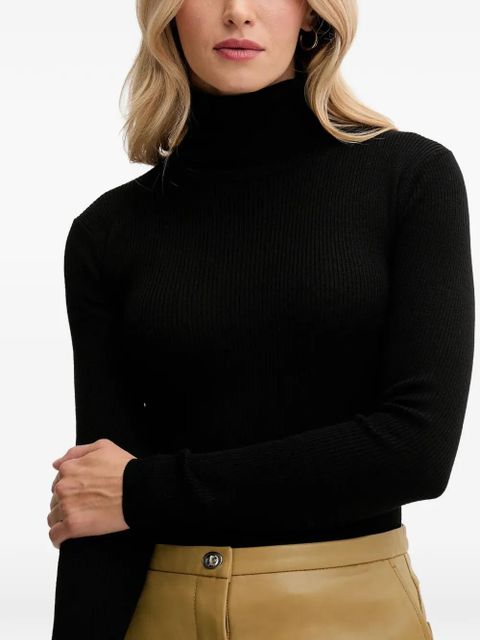 MC2 Saint Barth roll-neck ribbed top - Black