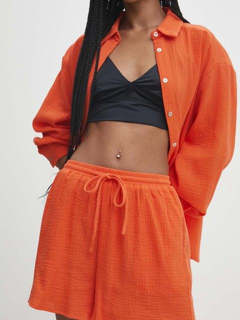 Answear.LAB komplet bawełniany kolor pomarańczowy