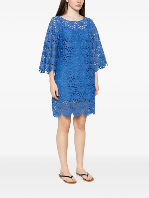 TWINSET guipure-lace scalloped dress - Blue