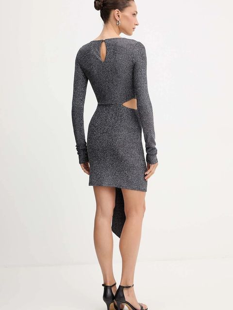 Patrizia Pepe sukienka kolor srebrny mini dopasowana 2A2972 J340