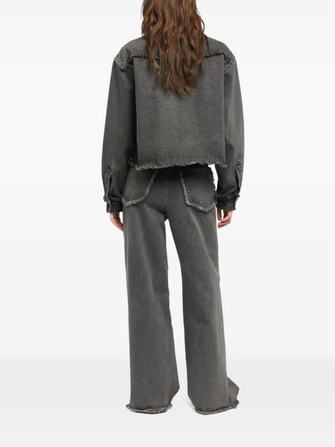 Alanui frayed-hem denim shirt - Grey