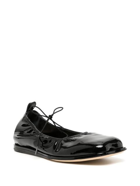 Simone Rocha heart-toe patent leather ballerina shoes - Black - zdjęcie produktu nr 2