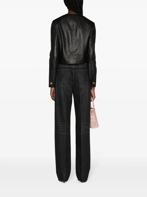 Versace Medusa leather jacket - Black