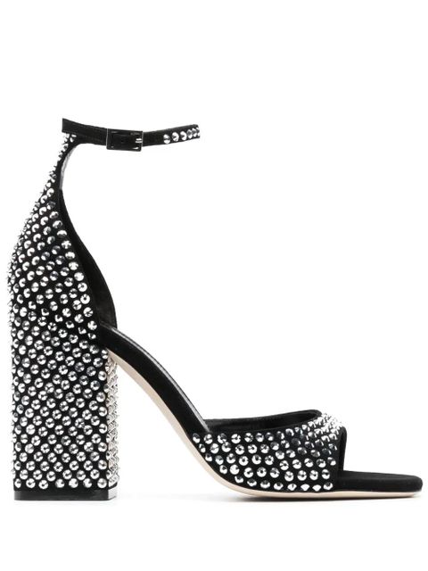 Paris Texas Holly Fiona 100mm suede sandals - Black - zdjęcie produktu nr 1