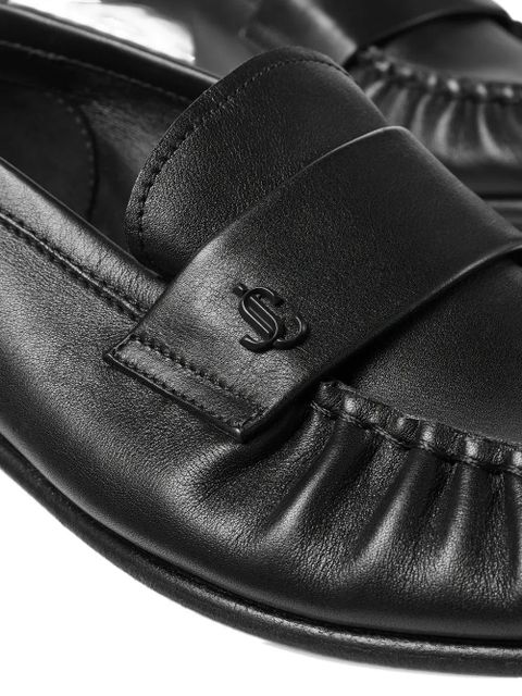 Jimmy Choo Ellis logo-plaque loafer - Black