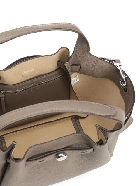 Tory Burch Romy pebbled satchel bag - Brown