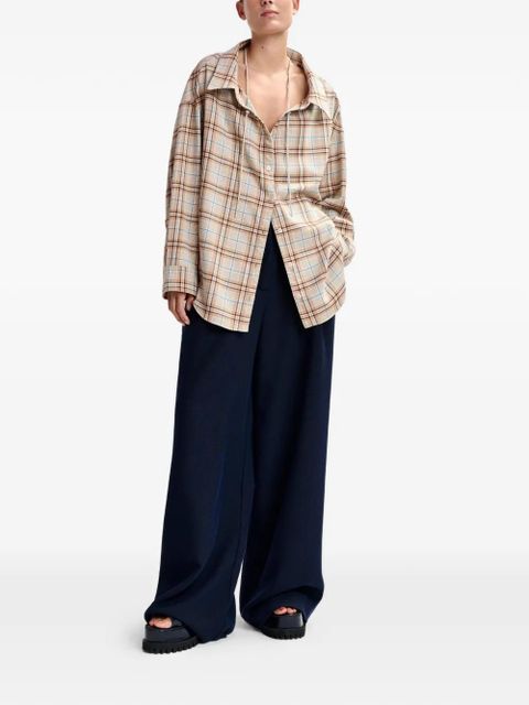 Essentiel Antwerp rhinestone-strap plaid shirt - Neutrals - zdjęcie produktu nr 2