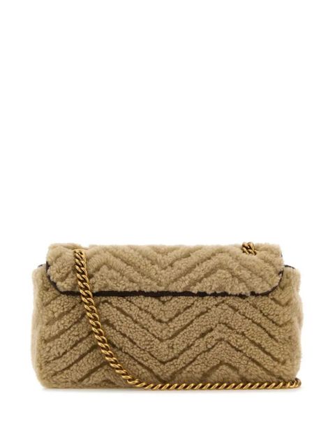 Gucci small shearling Marmont shoulder bag - Neutrals