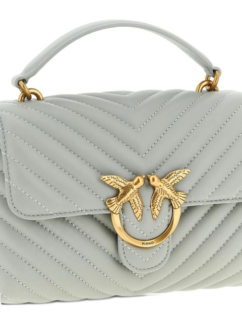 PINKO mini Lady Love Puff quilted tote bag - Grey