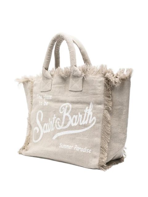 MC2 Saint Barth fringed handle beach bag - Neutrals - zdjęcie produktu nr 2