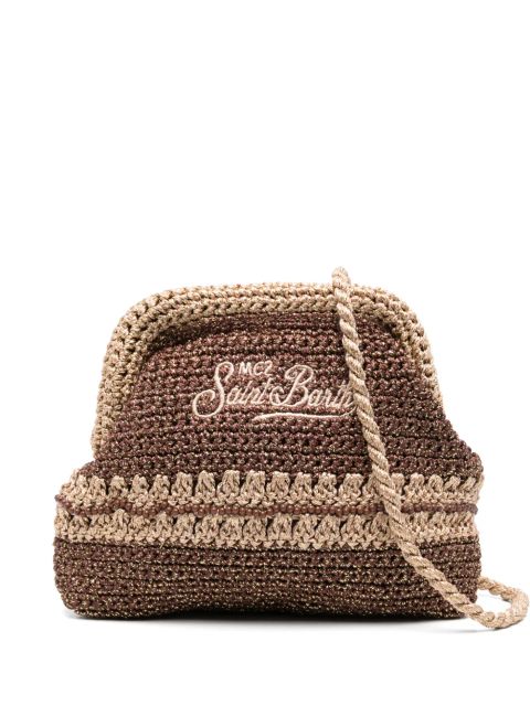 MC2 Saint Barth crochet-knit shoulder bag - Brown